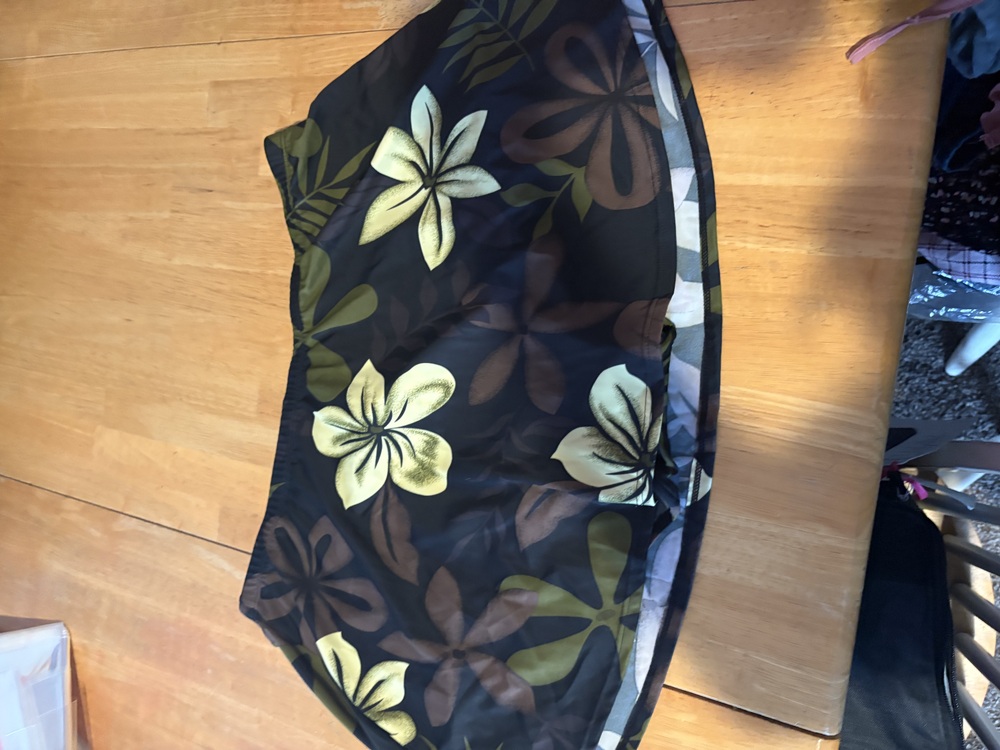 Blair Women's Swim Skirt Brown Green Floral Size 18W Tummy